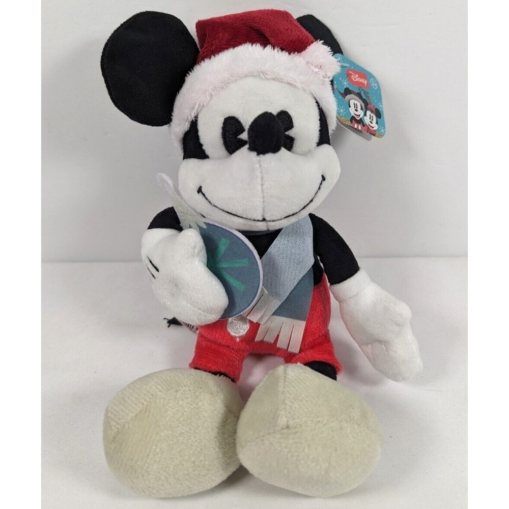 Just Play Disney Mickey Mouse w/ Scarf Hat 9" Plush Toy Christmas Winter Holiday